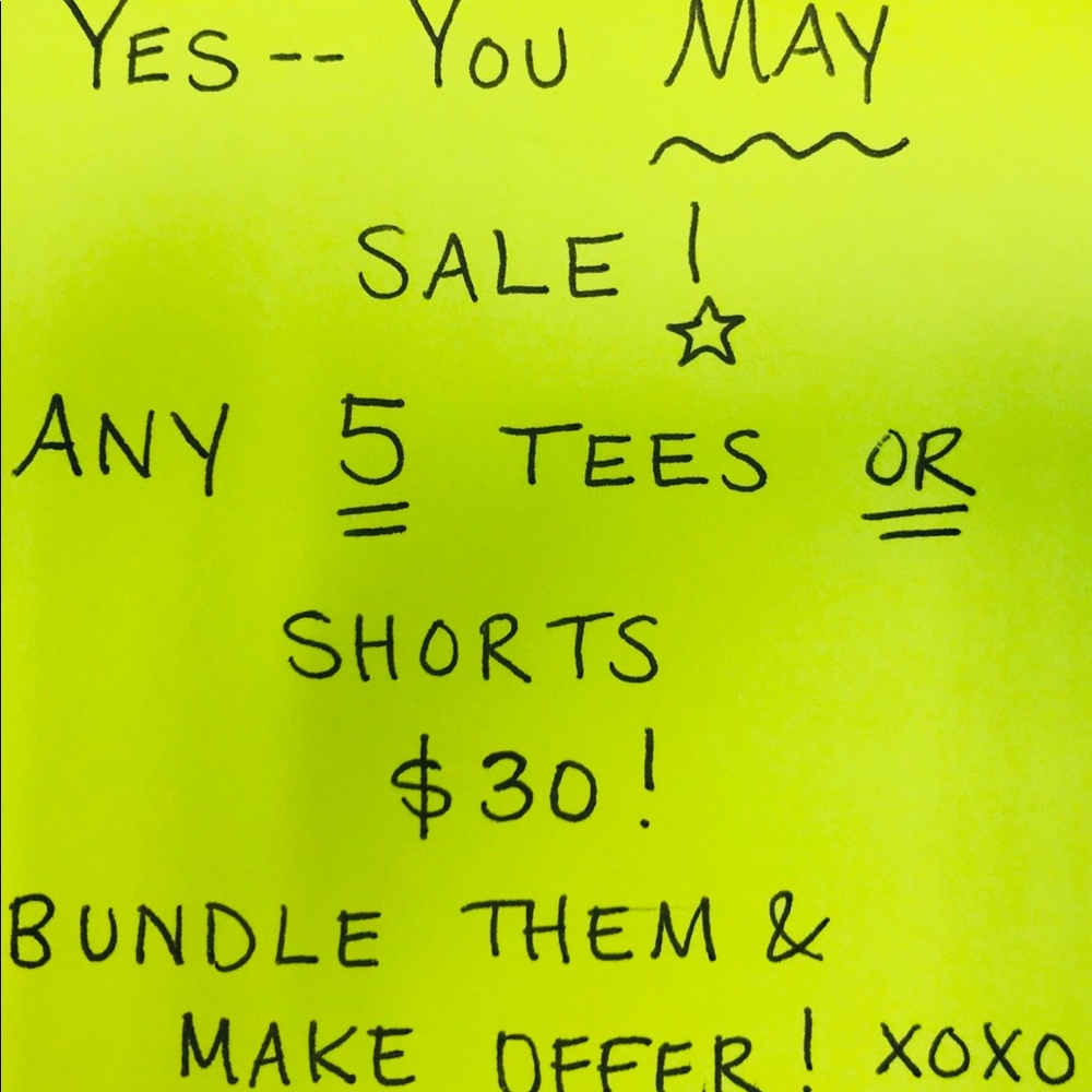 Any 5 Boys Tees or Shorts for $30